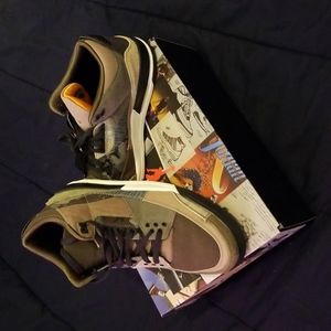 Air Jordan 3 Mens Size 10 Lace Up Patchwork Camo Sneakers Fall Wear Classic